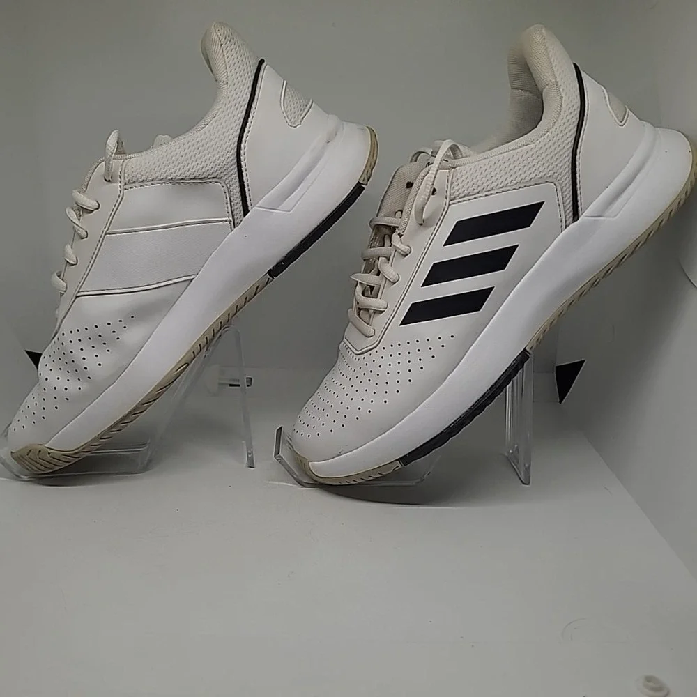 Adidas GameCourt Shoes Men White Black Sneakers Tennis Athletic Training